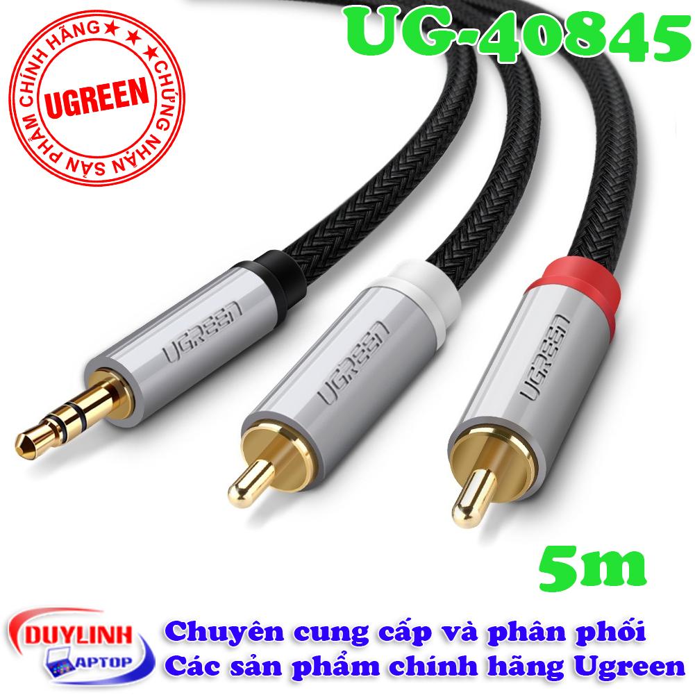 Cáp audio 3.5mm to av hoa sen dài 5m ugreen 40845 vỏ nhôm