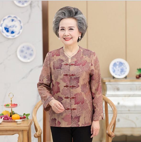 Bộ quần áo trung niên TLT tay dài sang trọng ( lá phong )