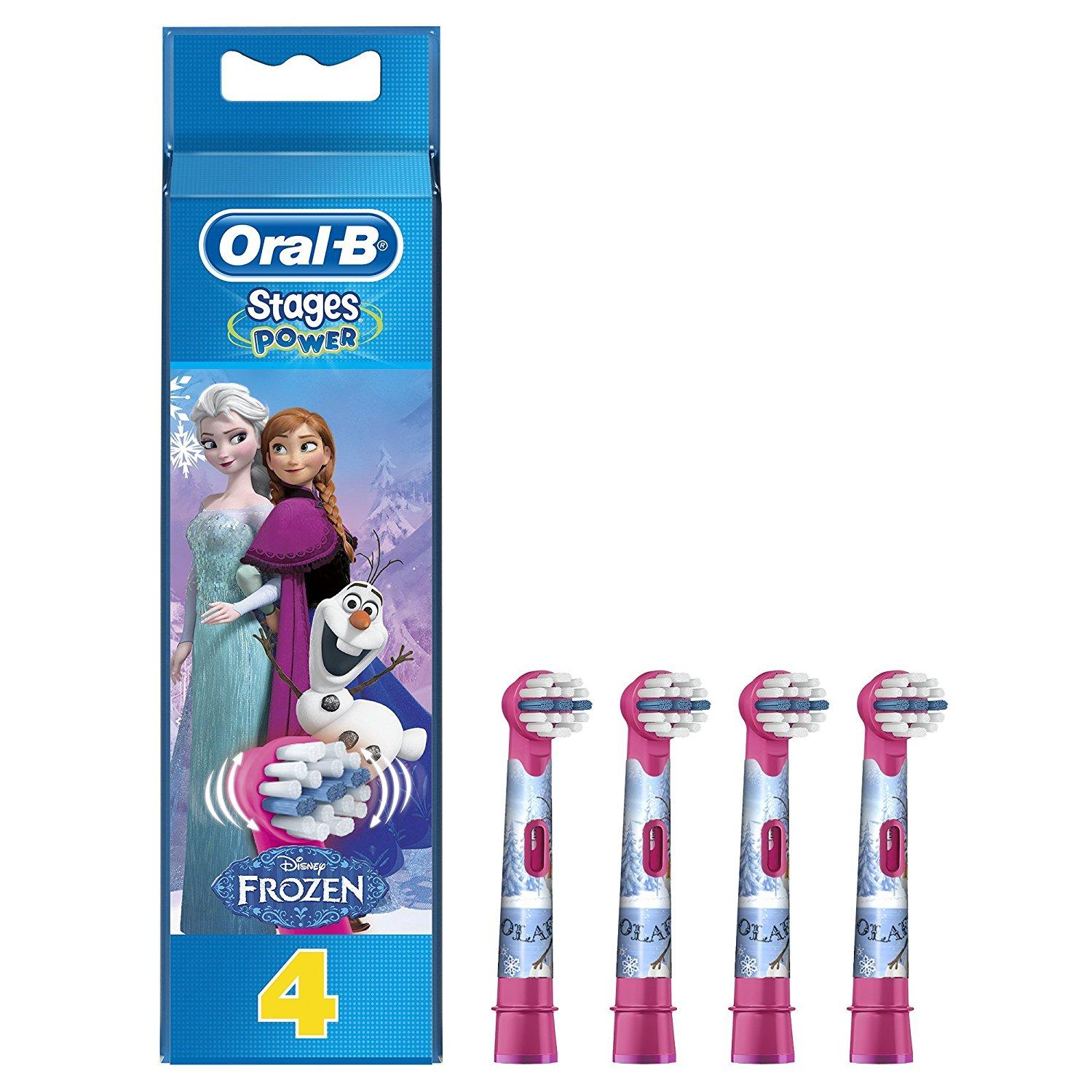 Vỉ 4 đầu bàn chải điện Oral B cho bé - hình Elsa