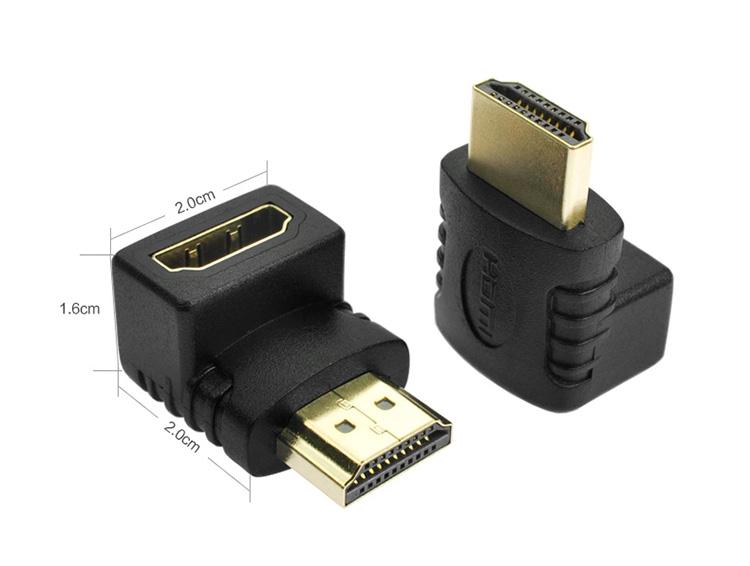 [HCM]Đầu nối cổng HDMI male sang HDMI female vuông góc 90 độ
