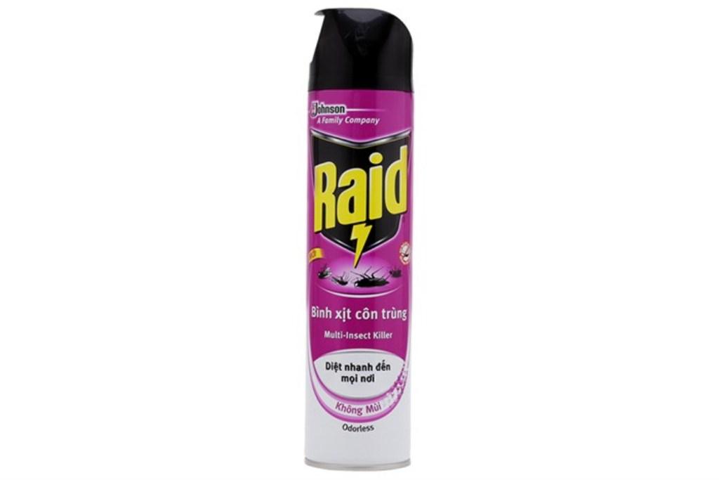 Combo 2 Bình xịt côn trùng Raid Không mùi chai 600ml