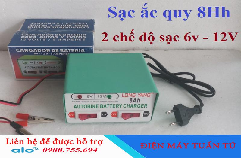 BỘ SẠC BÌNH ẮC QUY THÔNG MINH 2 CHẾ ĐỘ 6V VÀ 12V - 8A