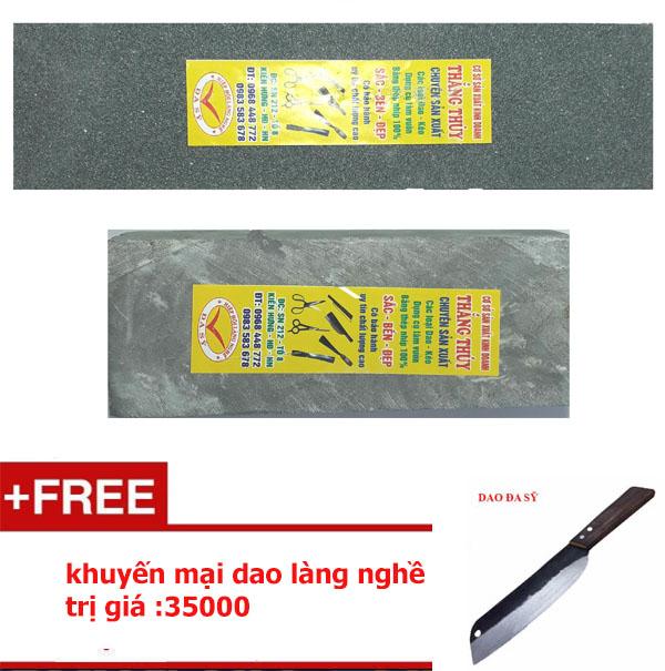 Bộ 02 viên đá mài dao( đá thô và đá bùn( mịn) )