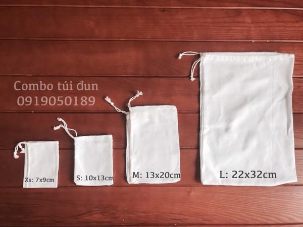 Combo túi lọc đun nấu 4 cỡ XS S M L