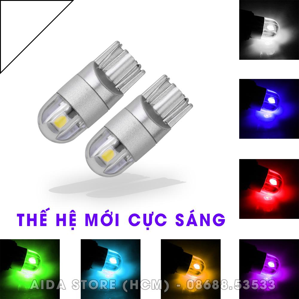 [HCM]Cặp (02 bóng) đèn LED demi xi nhan T10 2SMD 3030 siêu sáng