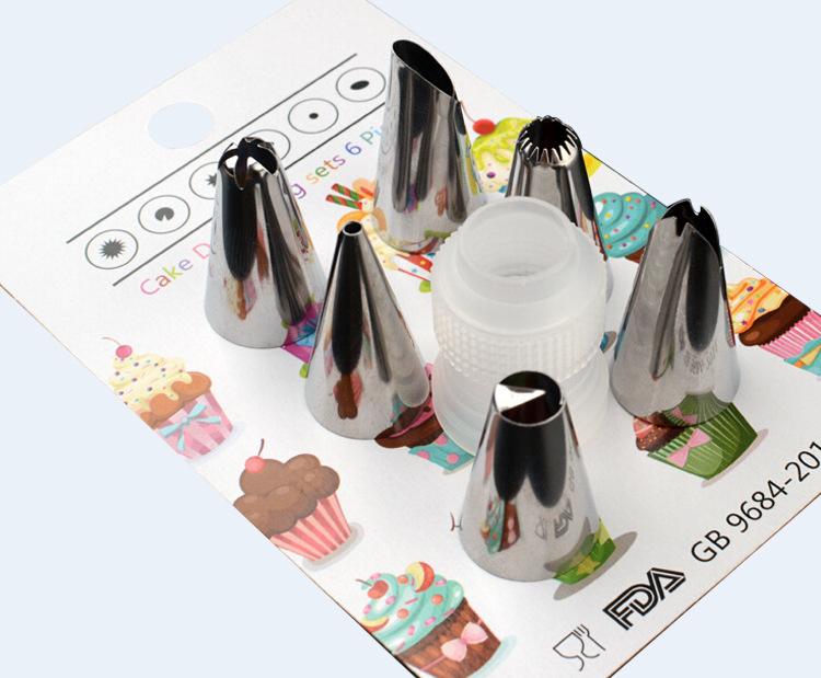 Bộ đui bắt kem 6 chiếc cơ bản