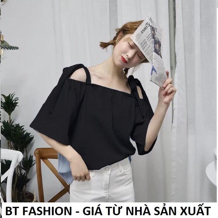 Áo Nữ Kiểu Trễ Vai, Voan Thời Trang BT Fashion (AK01- Nơ Vai)
