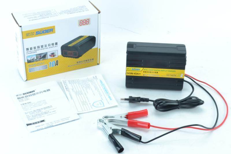[HCM]Sạc bình ắc quy tự động 10A 6V/12V (Đen)