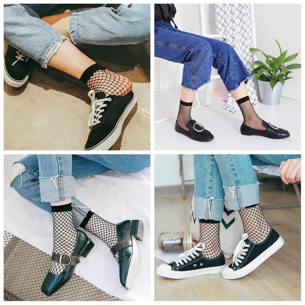 Tất Lưới, Vớ Lưới Ngắn Cổ Thời Trang Hàn Quốc - Màu Đen - Phong Cách Hàn Quốc - TITIAN