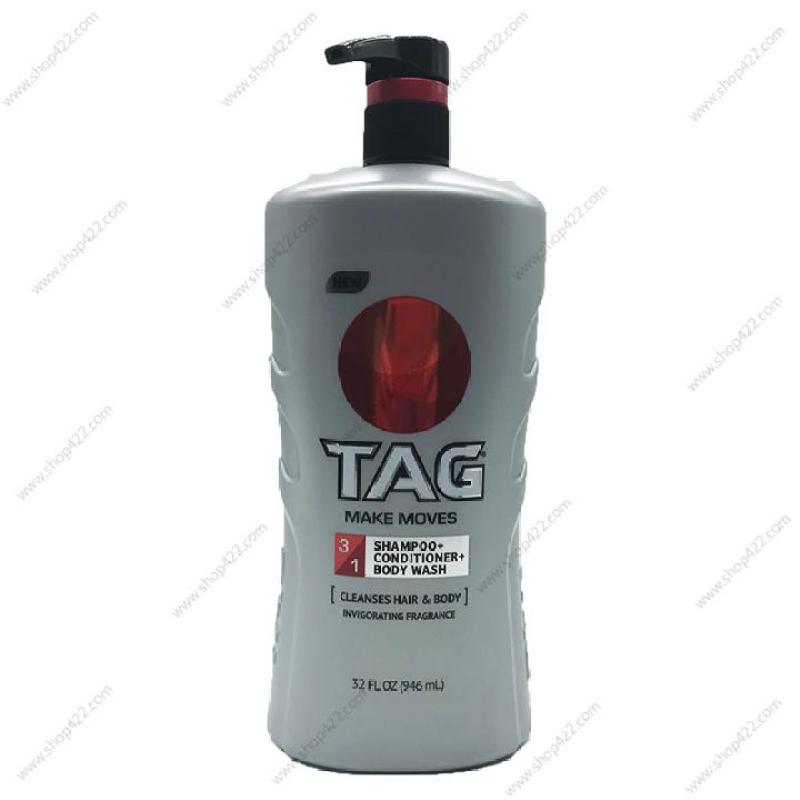 Sữa Tắm Gội Xả TAG 3in1 Make Moves 964ml