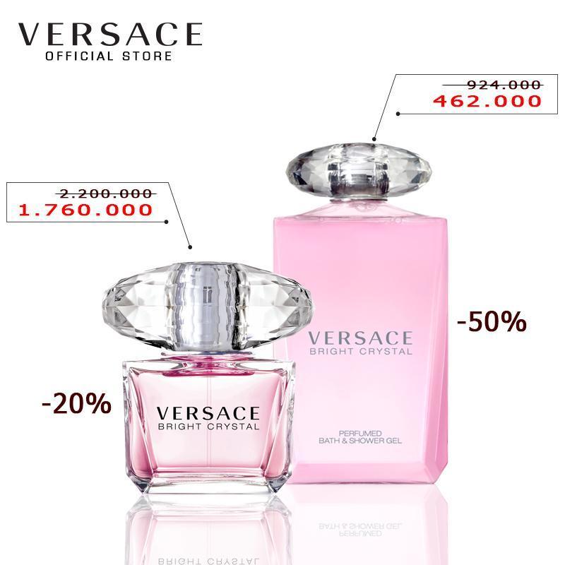 Bộ Nước hoa Versace Bright Crystal EDT 90ML và Sữa tắm Versace Bright Crystal Perfumed Bath and Shower Gel 200ML
