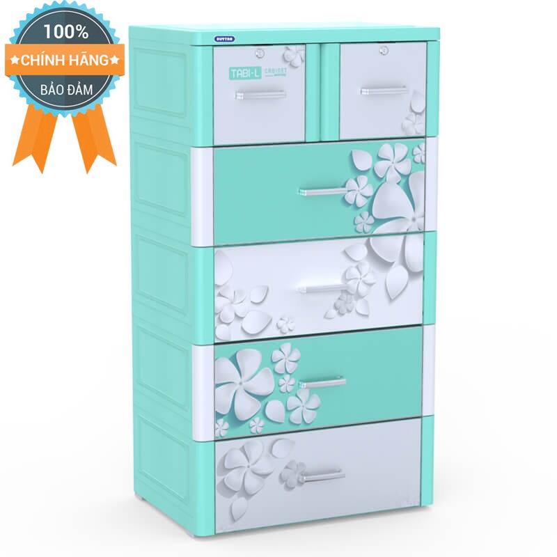 [HCM]Tủ nhựa Duy Tân TABI-L 5 tầng Xanh Dương Hoa Mai -