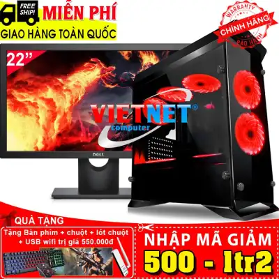 [HCM]Bộ máy game khủng intel i5 6400 card GTX-1050Ti RAM 8GB 250GB SSD 120GB Dell 22in VietNet