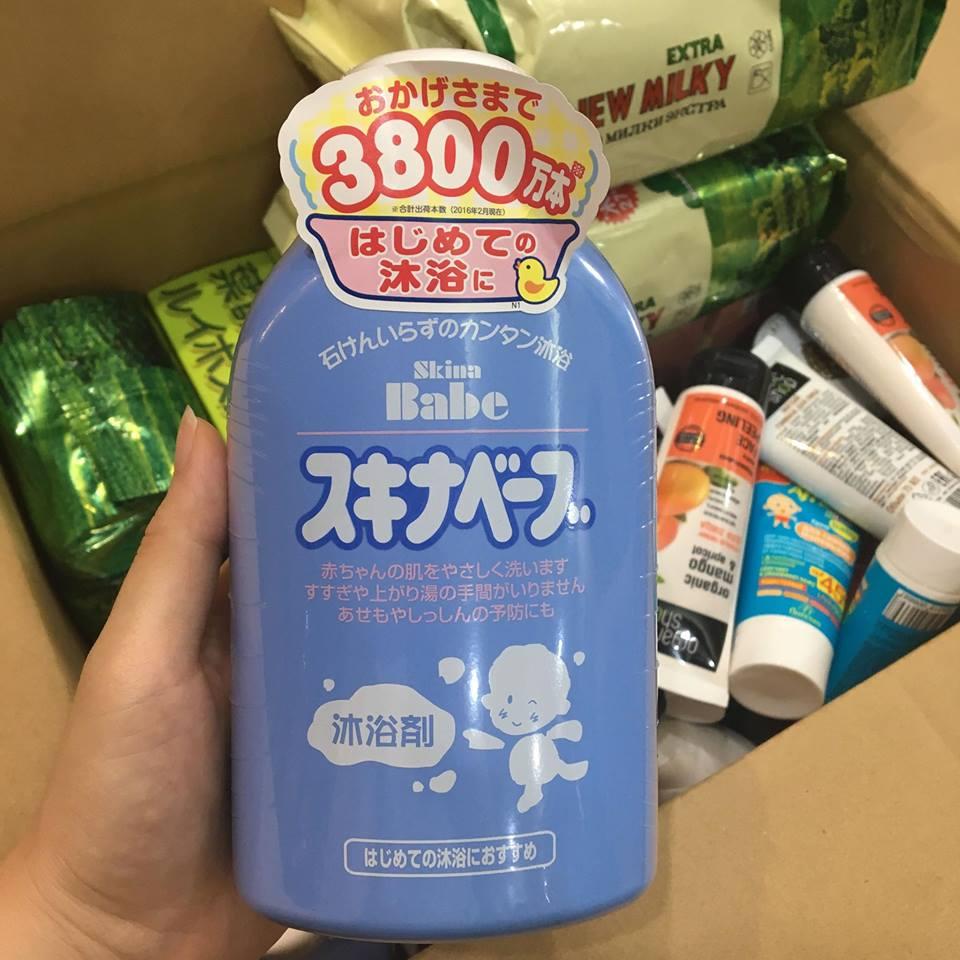 Nước tắm gội rôm sảy cho bé skina babe 500ml
