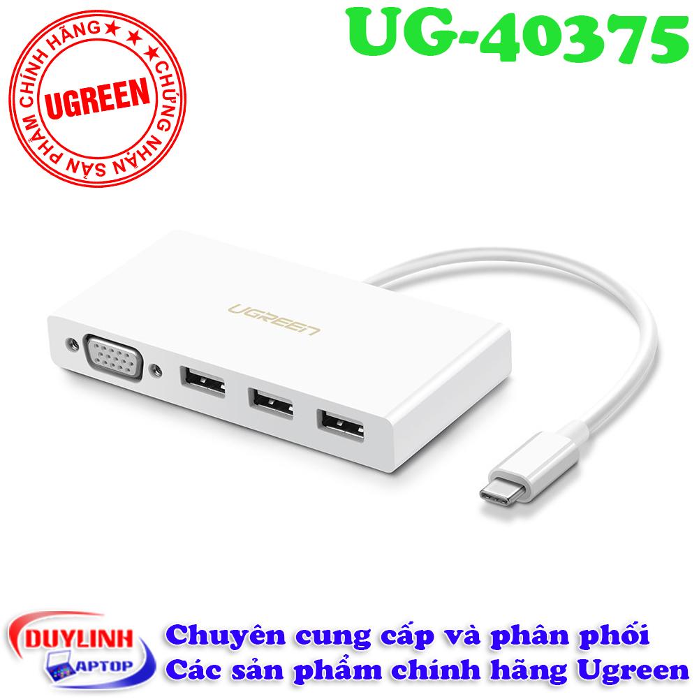 Cáp chuyển usb type c to vga, hub usb 3.0 cao cấp ugreen 40375