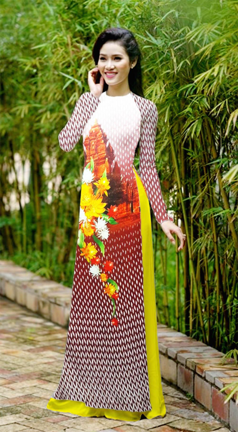 Vải may áo dài lụa 3d cao cấp-may áo dài, áo kiểu, áo bà ba, đồ bộ tay ngắn...