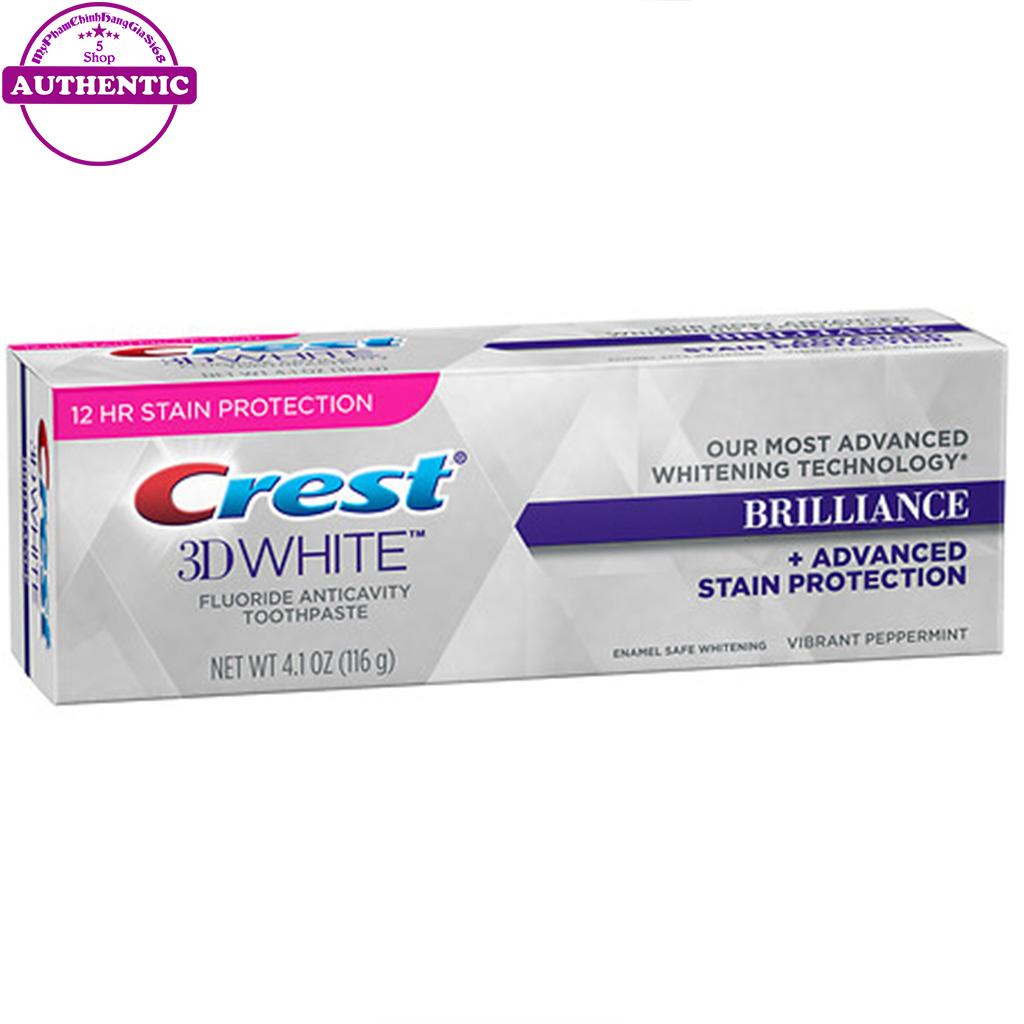 Tuýp kem đánh răng crest 3d white 116g