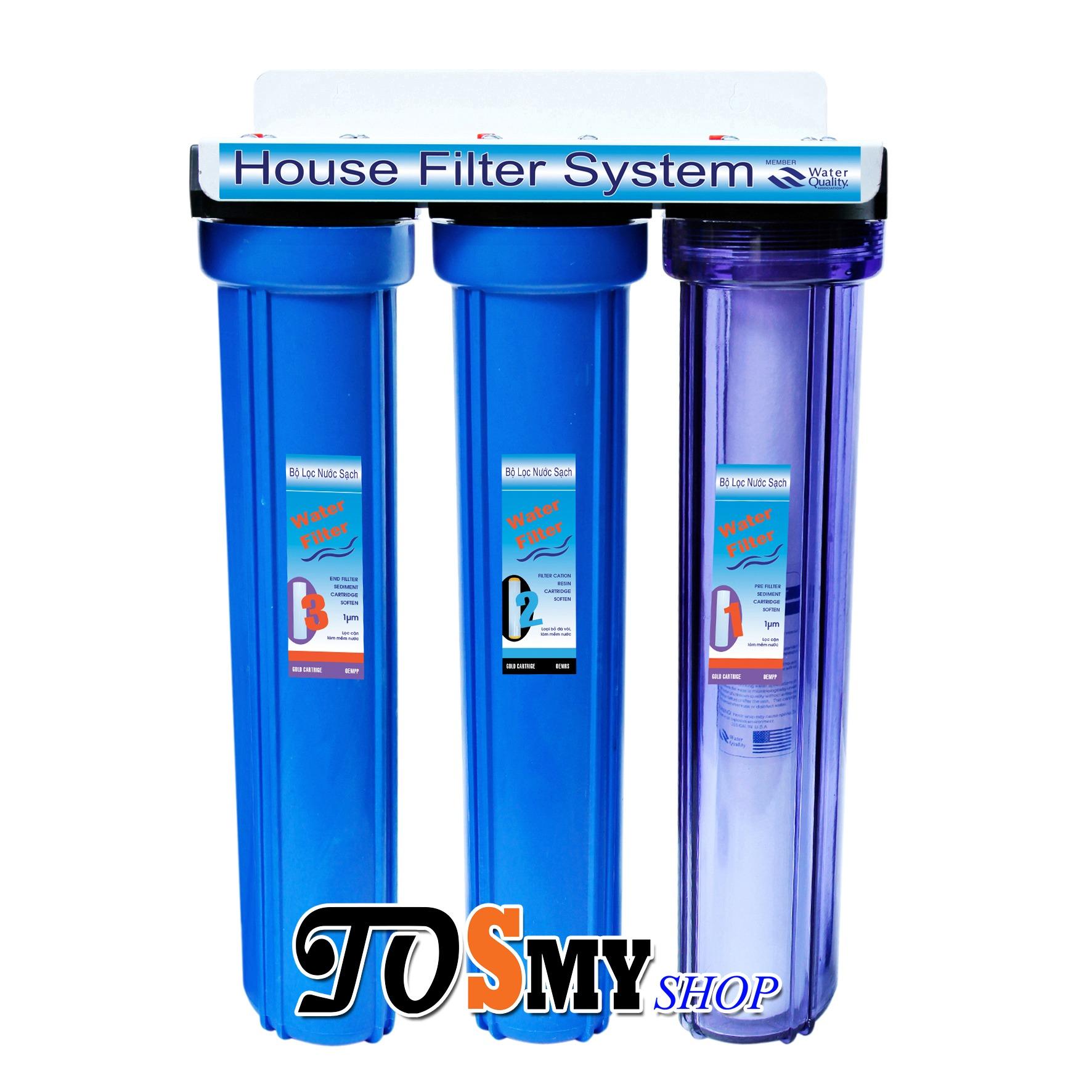 Bộ lọc nước nước cứng thông dụng 3 cấp lọc 20 inch