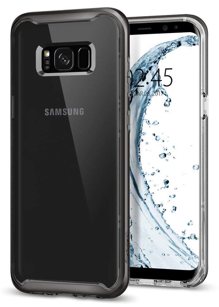 Ốp lưng hiệu Spigen Neo Hybrid Crystal viền xám cho Galaxy S8 Plus