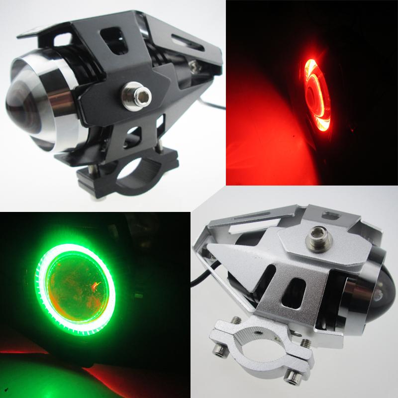 Đèn Fa led trợ sáng U7 cho xe máy ( Vòng Xanh lá ) A3 - Kmart