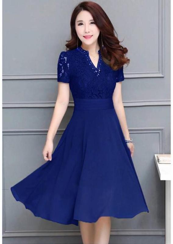 Nơi bán Đầm Maxi Voan phối Ren