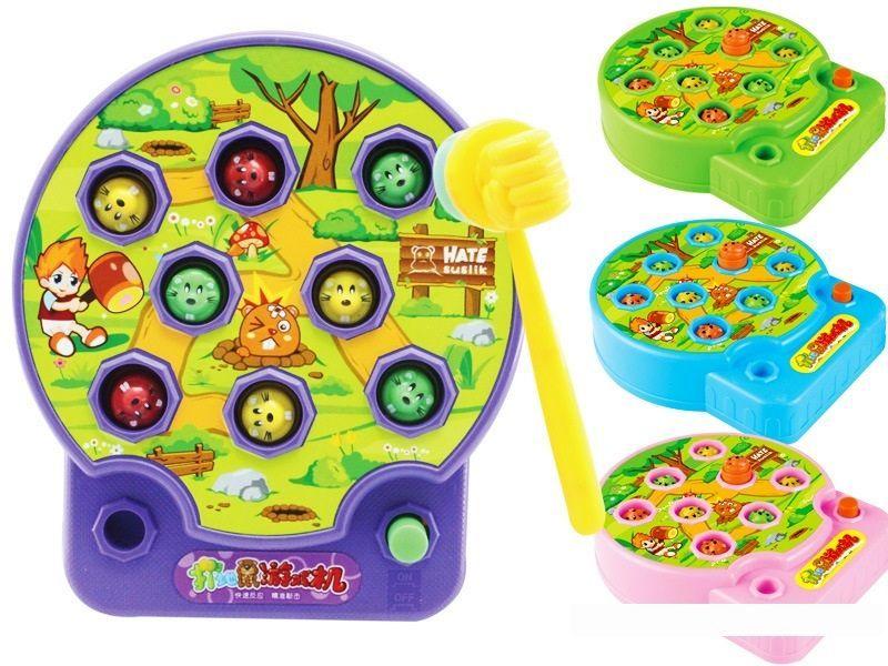 (GIẢM SỐC) Bộ đồ chơi đập chuột dùng pin AA cao cấp có nhạc giúp bé trai và gái trên 1 tuổi, choi vui hơn, kích thích khả năng âm nhạc, phản xạ nhanh, Do choi dap chuot, Đồ chơi đập chuột