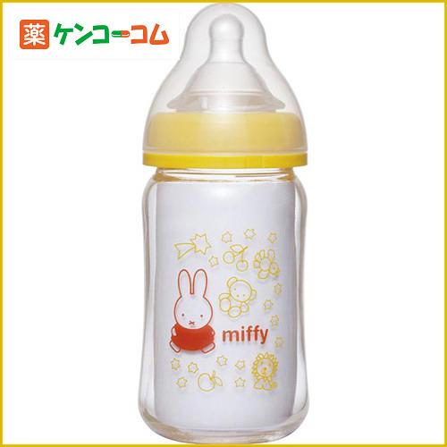 Bình sữa thủy tinh ChuChuBaby cổ rộng thỏ Miffy màu vàng 160ml - Nhật Bản