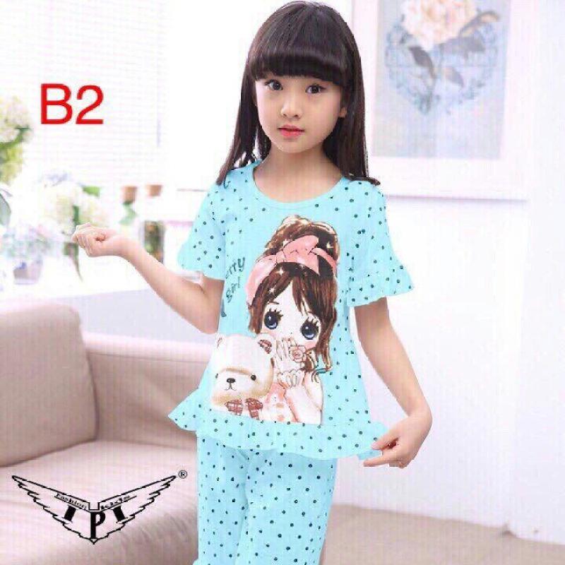 Nơi bán Bộ thun bé gái hoạ tiết dễ thương 23-35 kg