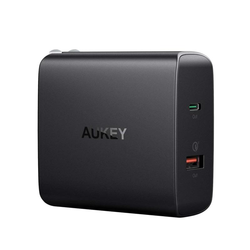 Giá Cốc Sạc Aukey 48W 1 Cổng USB Type C Power Delivery PD + 1 Cổng Quick Charge QC 3.0 - PA-Y11