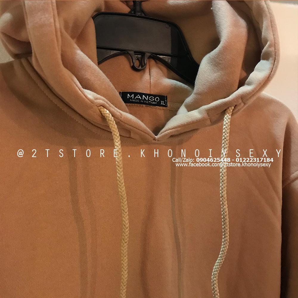 2T STORE ÁO KHOÁC HOODIE NỈ CÓ NÓN TRƠN MÀU KEM 2TAKN08001-10.jpg