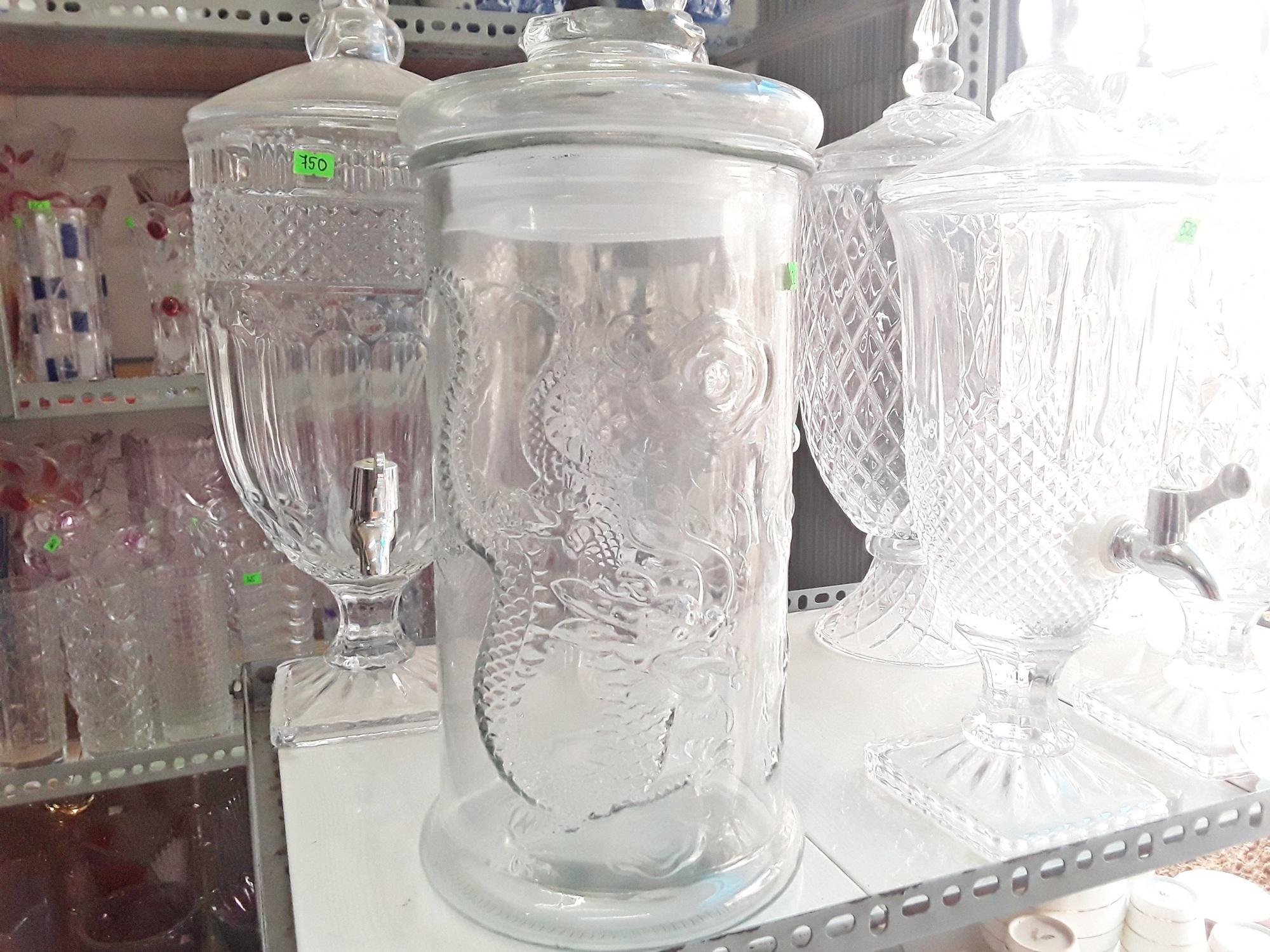 Bình thủy tinh ngâm rượu 10l Ống Rồng không vòi