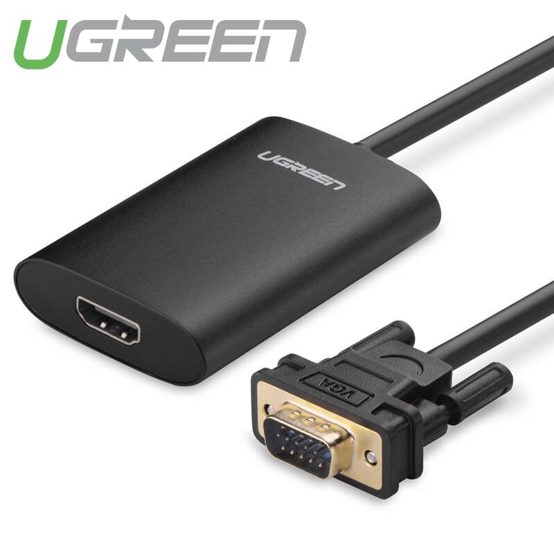 Bộ chuyển VGA đầu đực sang cổng HDMI đầu cái UGREEN MM110 Bộ chuyển VGA đầu đực sang cổng HDMI đầu cái UGREEN MM110