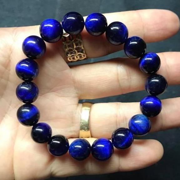 [HCM]VÒNG TAY ĐÁ MẮT HỔ XANH DƯƠNG 10LY- CHO MẠNG THỦY + MỘC