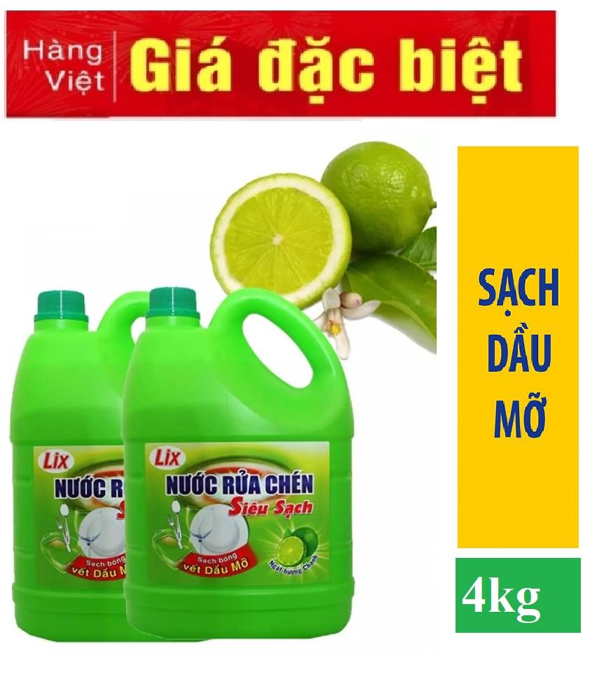 [Combo 2 ] Nước rửa chén Lix Siêu sạch hương Chanh can 3,6kg Bách Hóa Giá Sỉ Tiến Dũng
