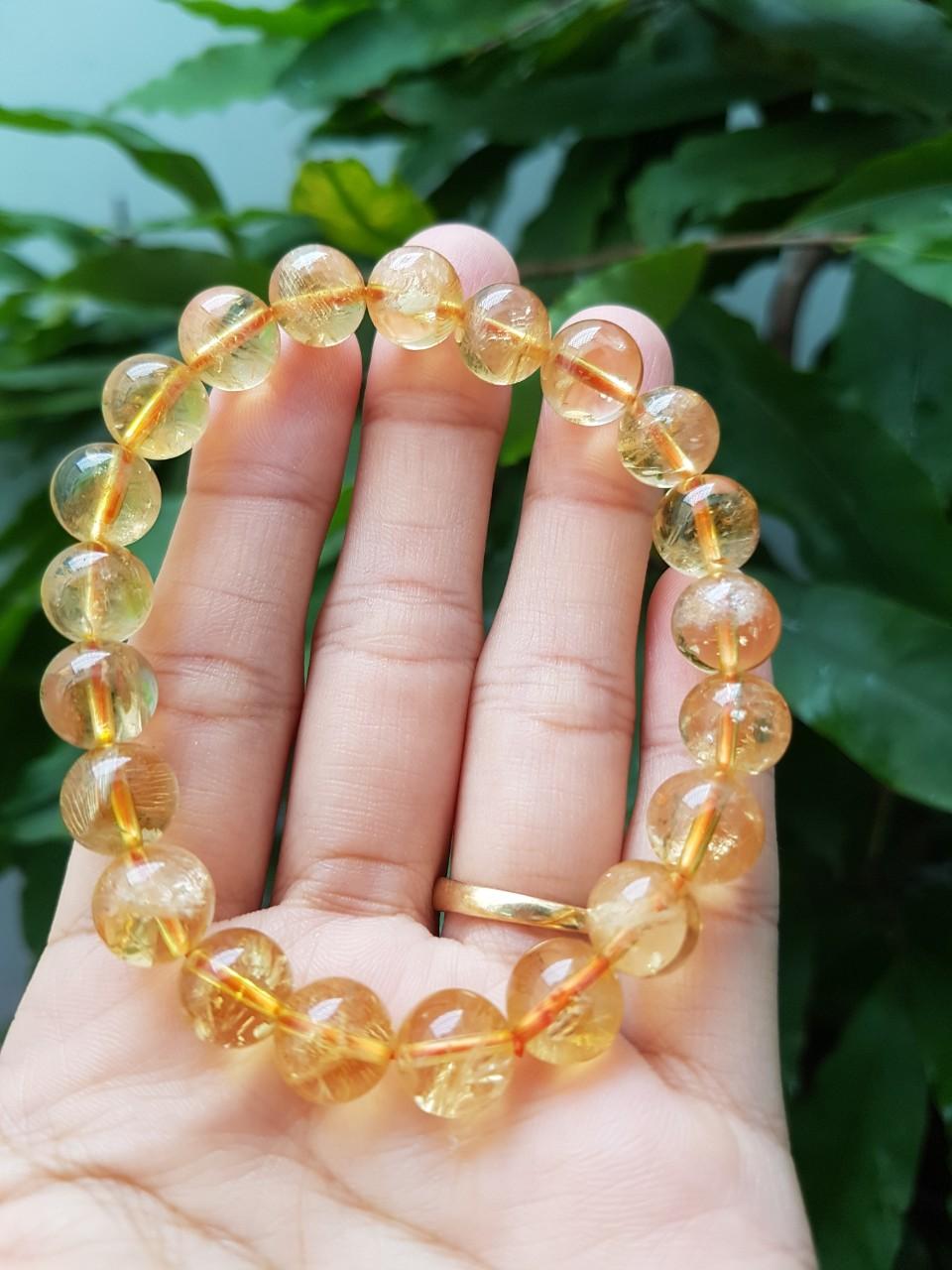 [HCM]Vòng tay thạch anh vàng thiên nhiên - xưởng buôn đá phong thủy Huỳnh Đào