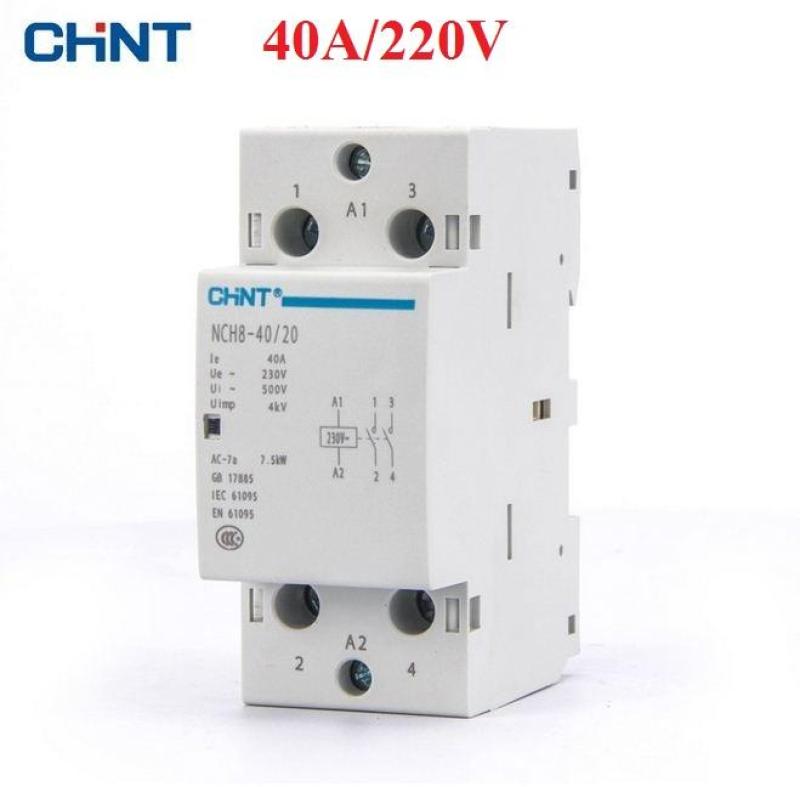 Khởi động từ, contactor 1 pha CHINT NCH8 40A/220V (Xám)