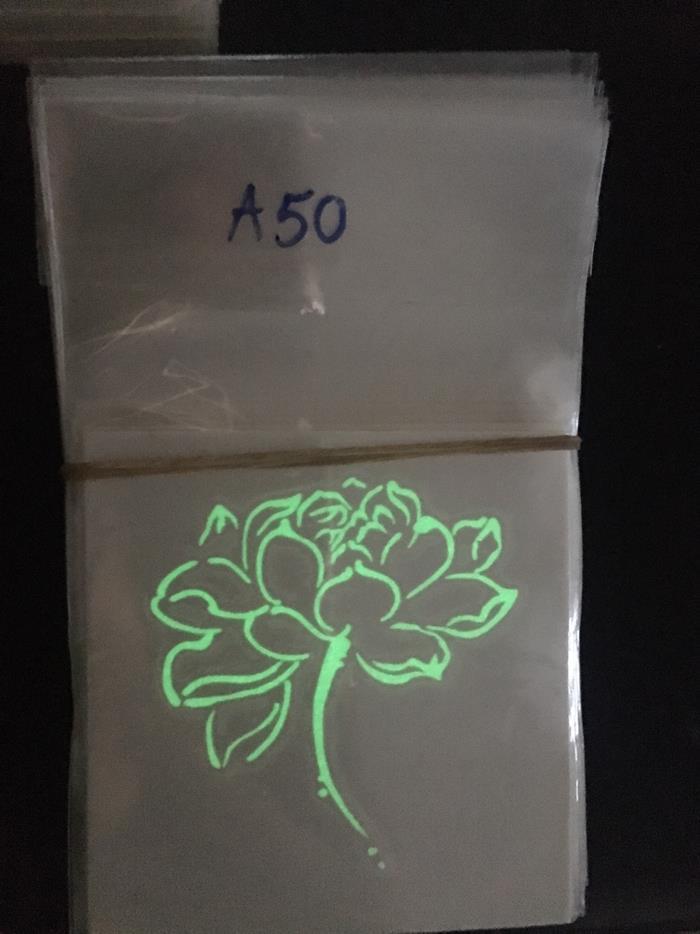 Hình xăm dạ quang bông hoa a50 6×6