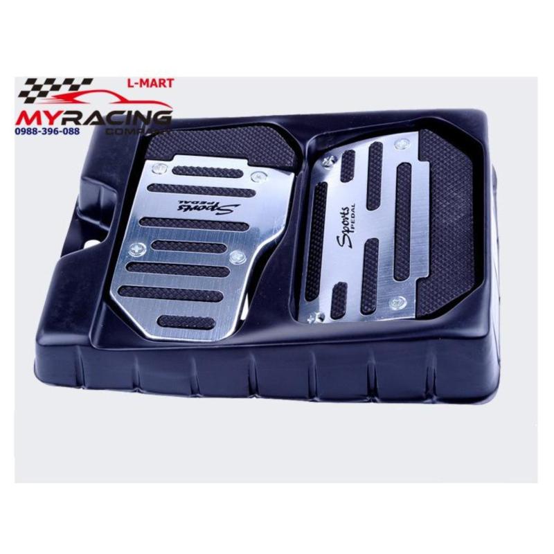 Ốp chân phanh,ga ô tô số tự động (Trắng Inox)