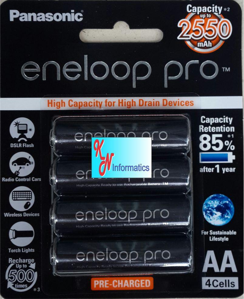 Pin sạc eneloop pro aa 2550 mah panasonic bk-3hcce-4bv - 1 vỉ - hàng chính hãng - made in japan
