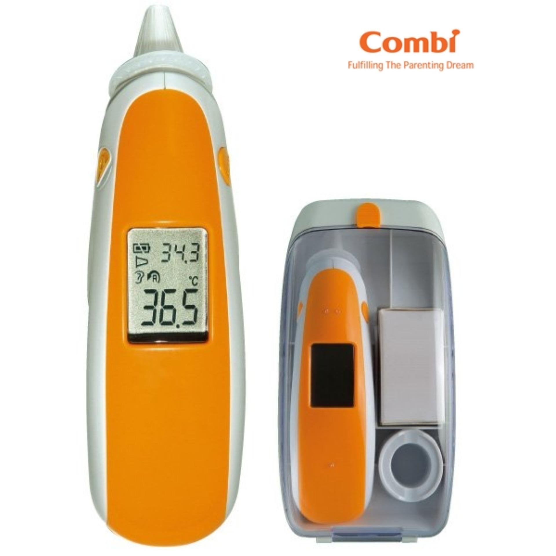 Nhiệt kế điện tử hồng ngoại qua tai Combi 110757 (Cam)