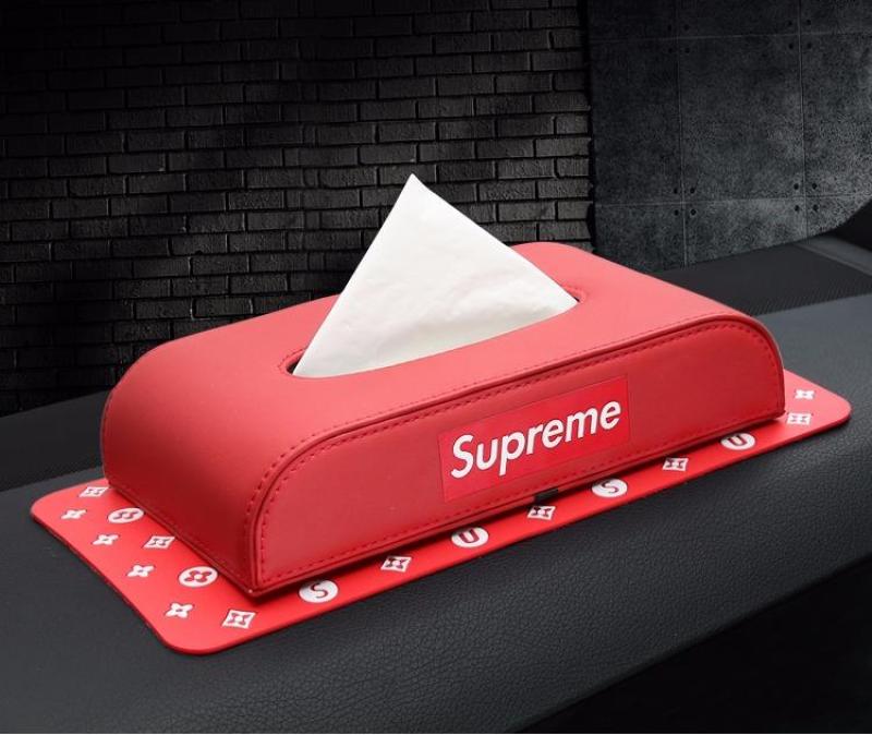 Hộp giấy ô tô kèm đế chống trượt Supreme
