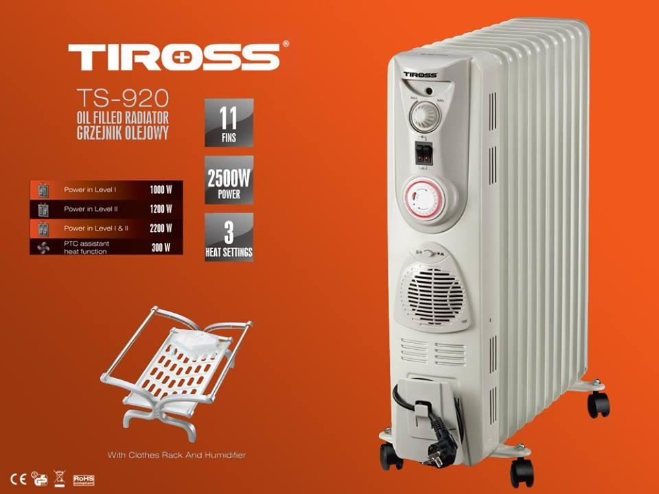 Lò sưởi dầu tiross 13 thanh ts-926