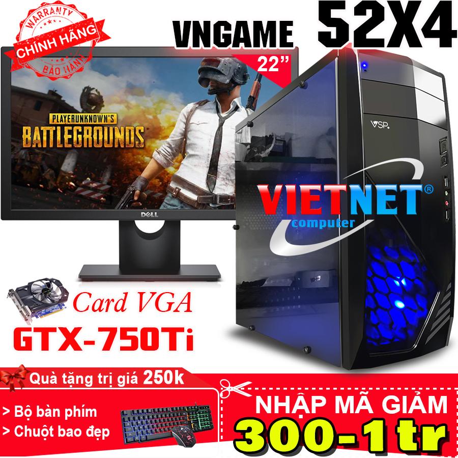 Máy tính vngame 52x4 intel i5 2400 gtx 750ti ram 8gb hdd 500gb + dell 22inch