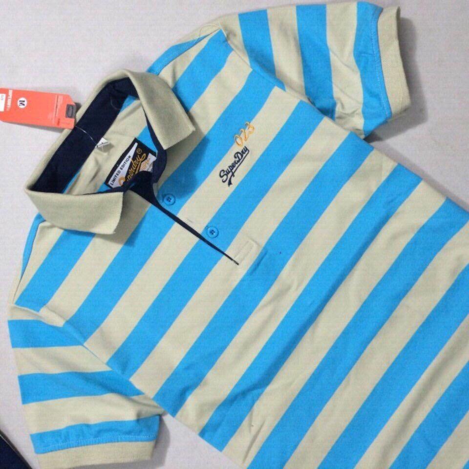 Áo thun sọc ngang nam 5 màu (đỏ đô, xanh đen, xanh lý, vàng, xanh biển)