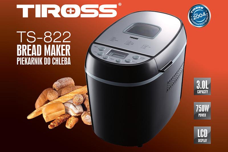 Máy làm bánh mì tiross 12 chức năng ts822