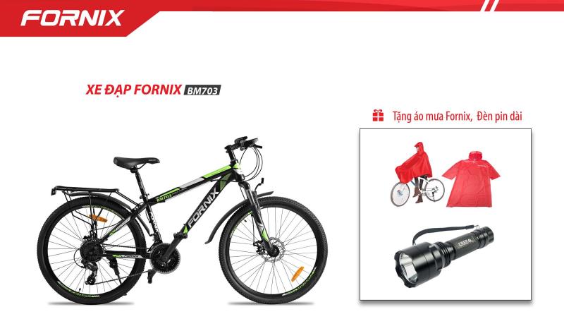 Mua Xe đạp địa hình hiệu FORNIX BM703 + tặng áo mưa fornix và đèn pin