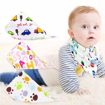 Combo 10 yếm cotton tam giác có nút bấm cho bé - Đông 2021