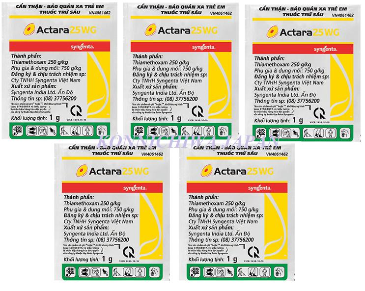 BỘ 5 GÓI ACTARA 25 WG  Tiêu diệt rất hiệu quả hơn 70 loại côn trùng chích hút khó trừ làm cuốn lá cây, cháy lá vàng lá