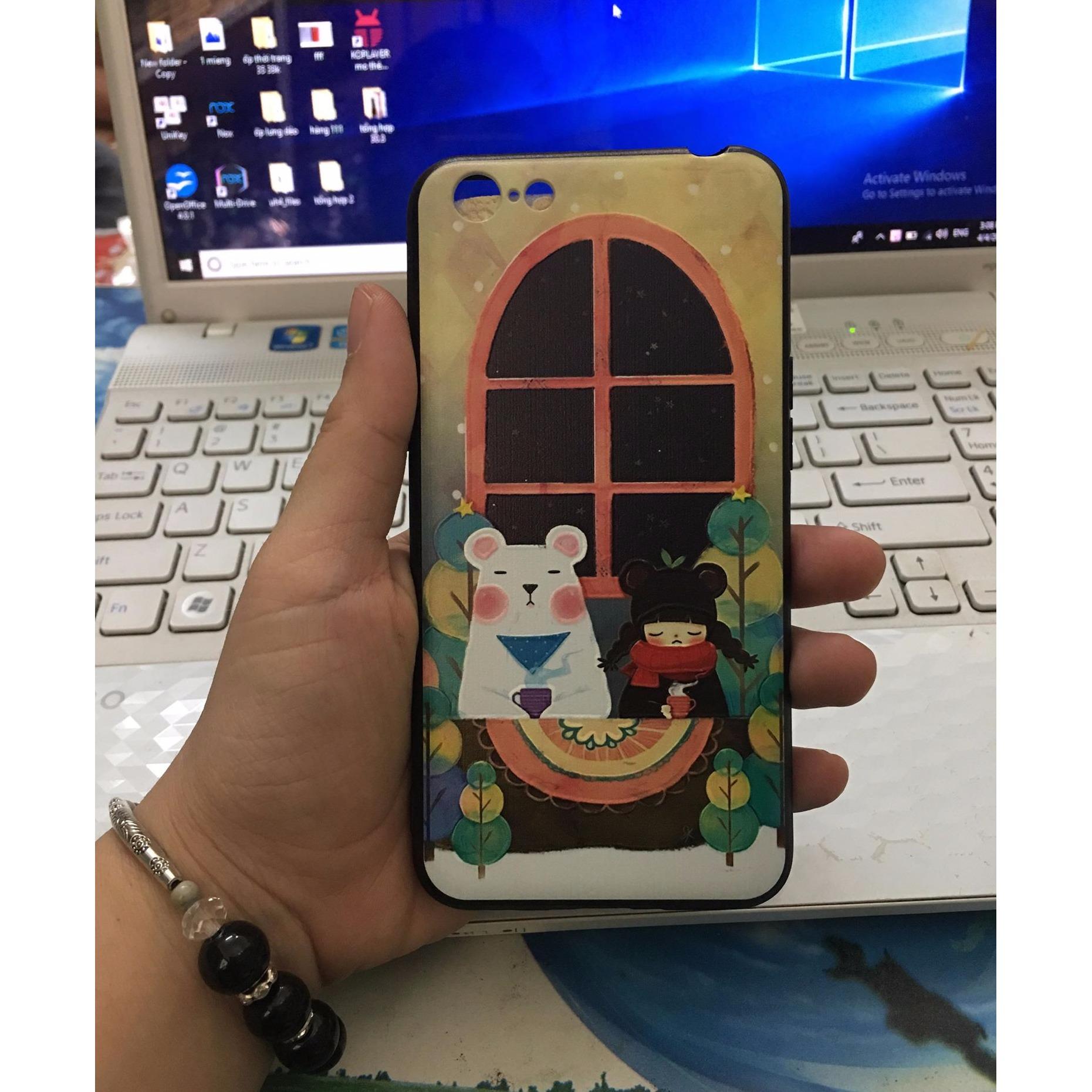 Ốp lưng dẻo màu cho Oppo A71 tặng kính cường lực