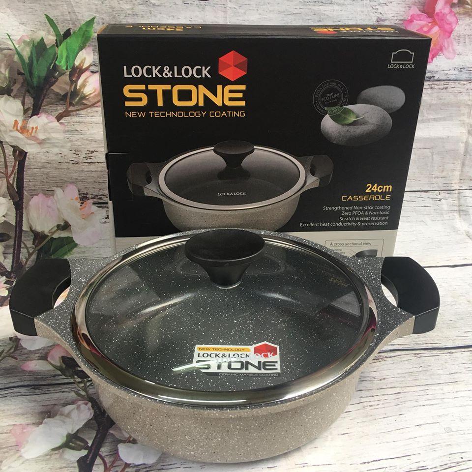 Nồi đá lock & lock phi 20cm đáy từ marble stone